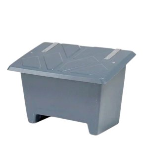 Sandboks/Saltboks - 250 Liter Gr� sandbeholder med l�g