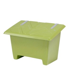Sandboks/Saltboks - 250 Liter Gr�n sandbeholder med l�g