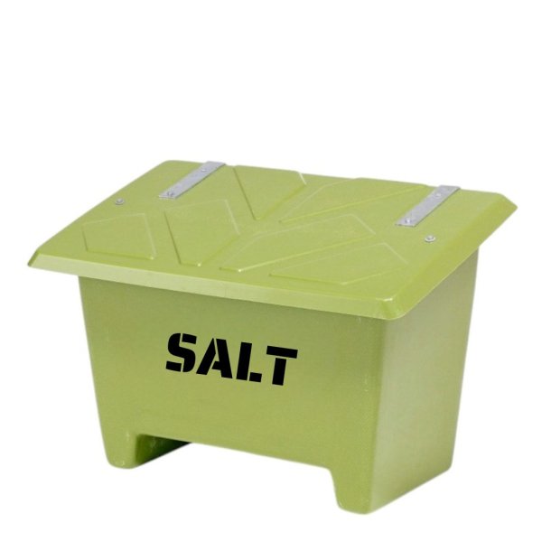 Sandboks/Saltboks - 250 Liter Grn sandbeholder med lg