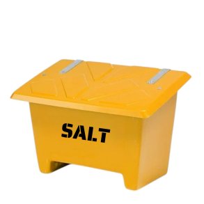 Sandboks/Saltboks - 250 Liter Gul sandbeholder med lg