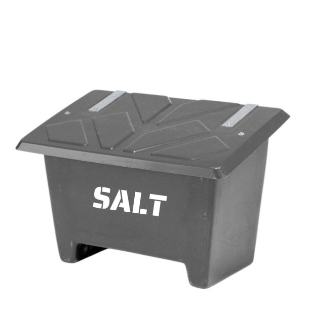 Sandboks/Saltboks - 250 Liter Sort sandbeholder med lg