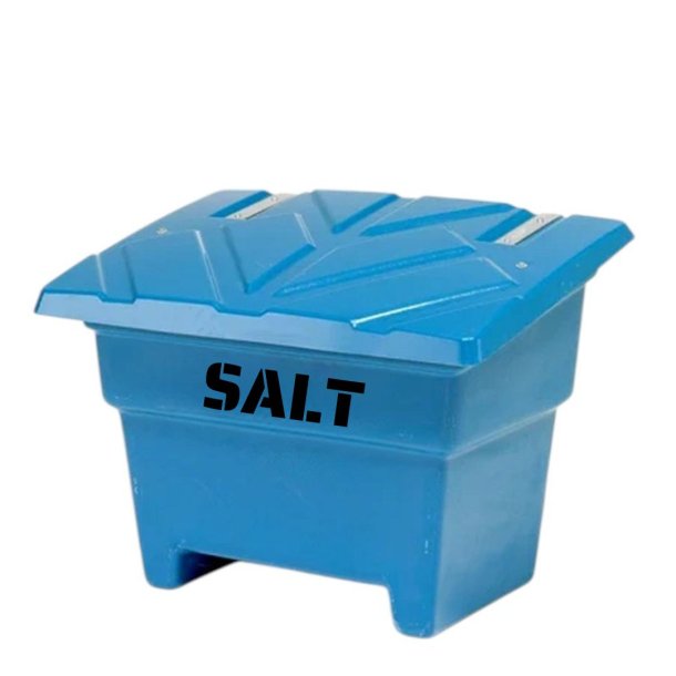 Sandboks/Saltboks - 350 Liter Bl sandbeholder med lg