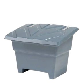 Sandboks/Saltboks - 350 Liter Gr� sandbeholder med l�g