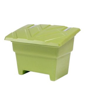 Sandboks/Saltboks - 350 Liter Gr�n sandbeholder med l�g