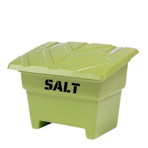 Sandboks/Saltboks - 350 Liter Grn sandbeholder med lg
