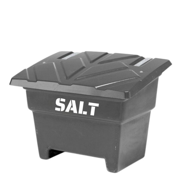 Sandboks/Saltboks - 350 Liter Sort sandbeholder med lg