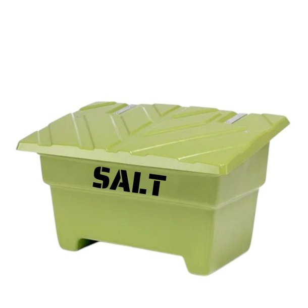 Sandboks/Saltboks - 550 Liter Grn sandbeholder med lg