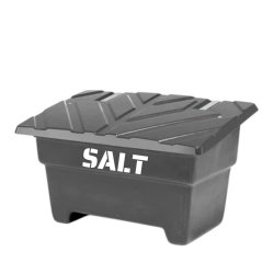 Sandboks/Saltboks - 550 Liter Sort sandbeholder med lg