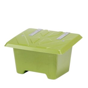 Sandboks/Saltboks - 65 Liter Gr�n sandbeholder med l�g