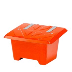 Sandboks/Saltboks - 65 Liter Orange sandbeholder med l�g