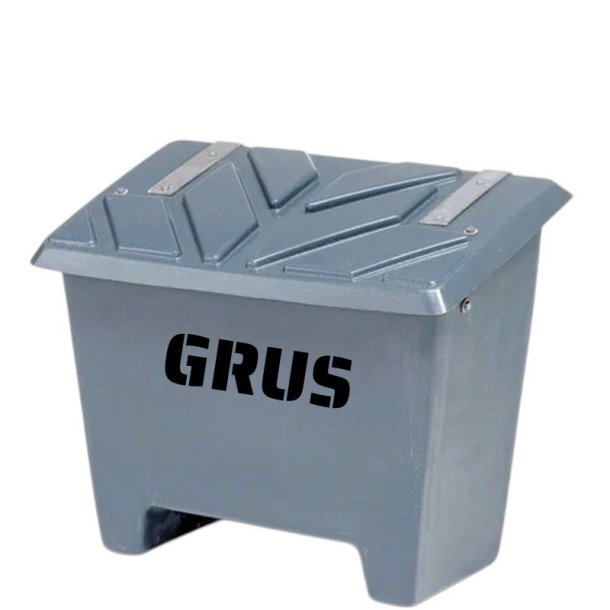 Sandboks/Saltboks - 130 Liter Gr sandbeholder med lg