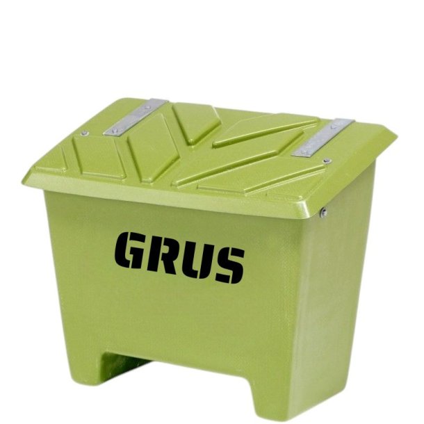 Sandboks/Saltboks - 130 Liter Grn sandbeholder med lg