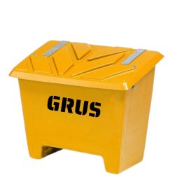 Sandboks/Saltboks - 130 Liter Gul sandbeholder med lg