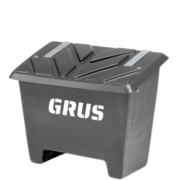 Sandboks/Saltboks - 130 Liter Sort sandbeholder med lg