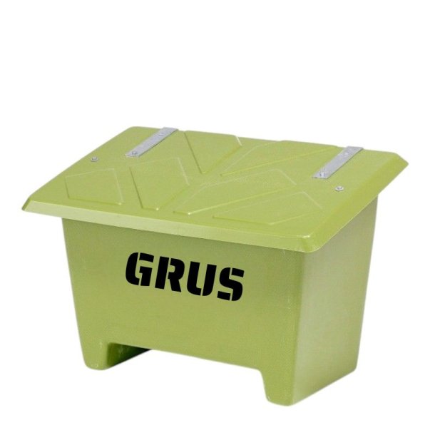 Sandboks/Saltboks - 250 Liter Grn sandbeholder med lg