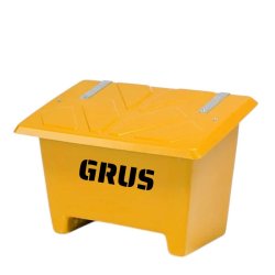 Sandboks/Saltboks - 250 Liter Gul sandbeholder med lg