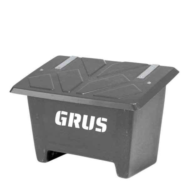 Sandboks/Saltboks - 250 Liter Sort sandbeholder med lg