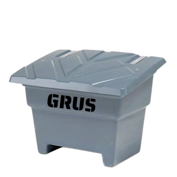 Sandboks/Saltboks - 350 Liter Gr sandbeholder med lg