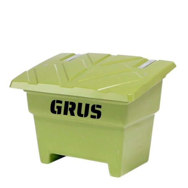 Sandboks/Saltboks - 350 Liter Grn sandbeholder med lg