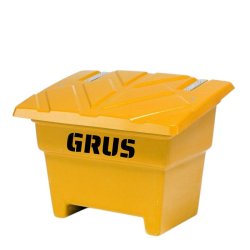 Sandboks/Saltboks - 350 Liter Gul sandbeholder med lg