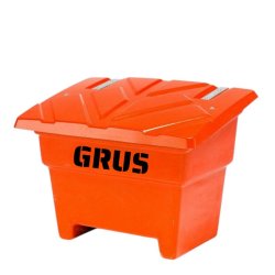 Sandboks/Saltboks - 350 Liter Orange sandbeholder med lg