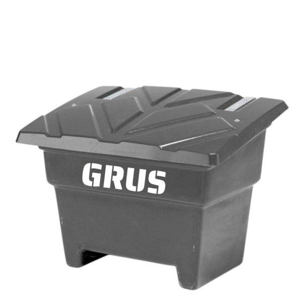 Sandboks/Saltboks - 350 Liter Sort sandbeholder med lg