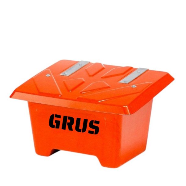 Sandboks/Saltboks - 65 Liter Orange sandbeholder med lg