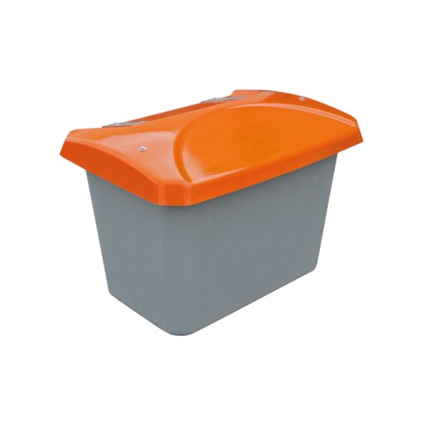EU-Saltboks/Sandboks 250 Liter - Gr sandbeholder orange lg