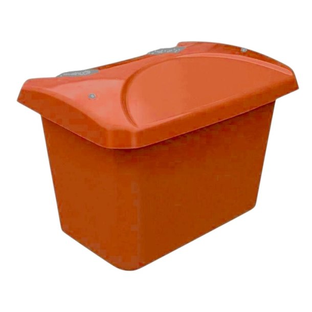 EU-Saltboks/Sandboks 250 Liter - Orange sandbeholder med lg