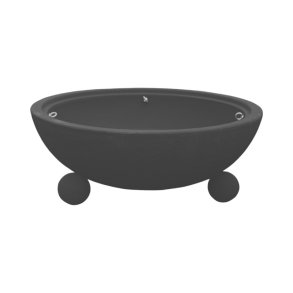 Engla 200 l beton plantekumme antracit silikatmalet - rund/fod