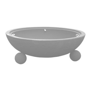 Engla 200 L beton plantekumme gr silikatmalet - rund/fod