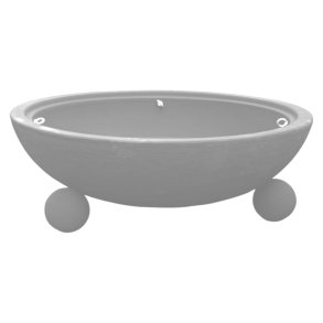 Engla 400 L beton plantekumme gr silikatmalet - rund/fod