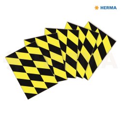 Herma etiket - "Gulv - markering" - sort/gul - 5 stk.