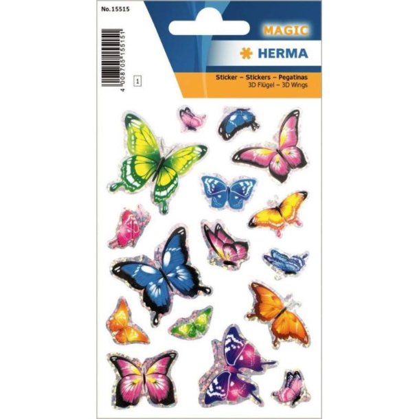 Herma Magic stickers - sommerfugle - 3D - 1 stk.