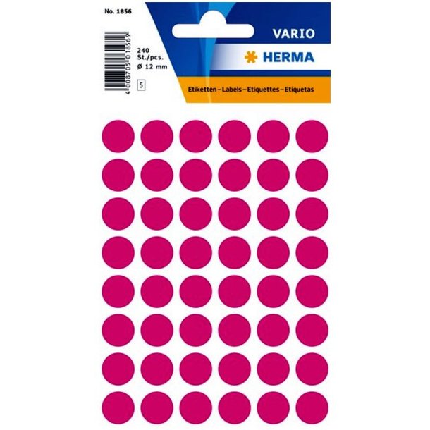 Herma Vario stickers - runde 13 - pink - 240 stk.