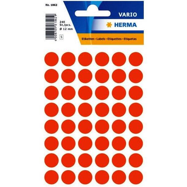 Herma Vario stickers - runde 13 - rd - 240 stk.