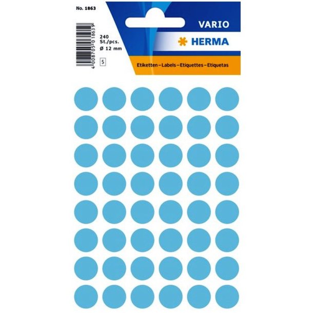 Herma Vario stickers - runde 13 - bl - 240 stk.