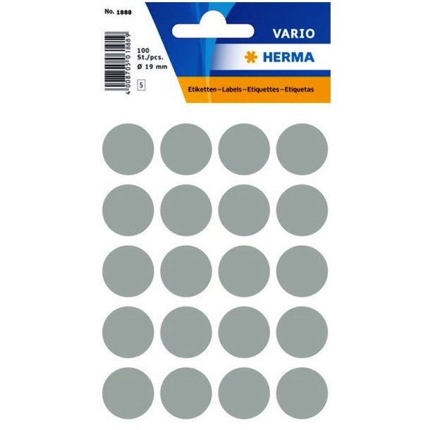 Herma Vario stickers - runde 19 - gr - 100 stk.