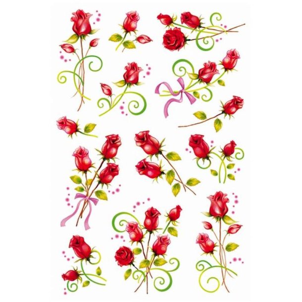 Herma Decor stickers - forskellige roser p stilke - 2 stk.