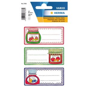 Herma Home stickers - kkkenlabels - sylteglas - 4 stk.