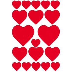 Herma Decor stickers - flotte rde hjerter - 3 stk.