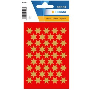 Herma Decor stickers - stjerner - runde 14 - guld - 3 stk.