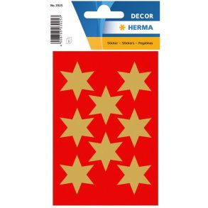 Herma Decor stickers - stjerner - runde 33 - guld - 3 stk.
