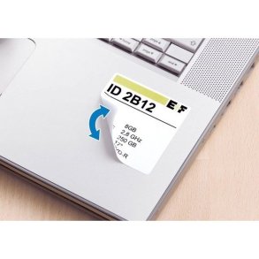 Herma etiketter - hvide p A4 - 24,0mmx24,0mm - 1750 etiketter - aftagelige og flytbare