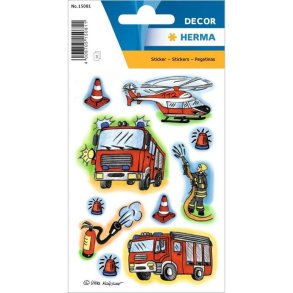 Herma Decor klistermrker/stickers - brandvsen - 3 stk.