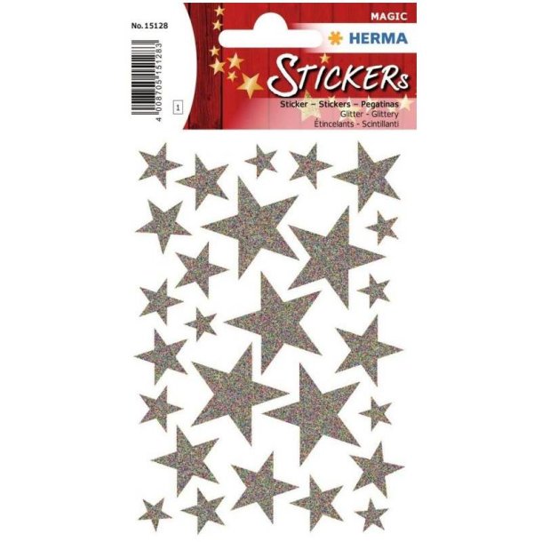 Herma Magic stickers - julestjerner - slv - 1 stk.