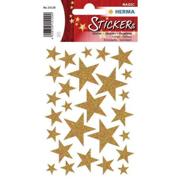 Herma Magic stickers - julestjerner - guld - 1 stk.