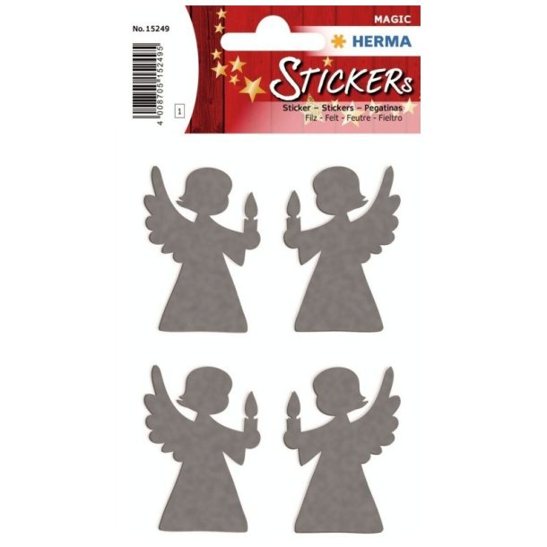 Herma Magic klistermrker/stickers - juleengel - slv - 1 stk.