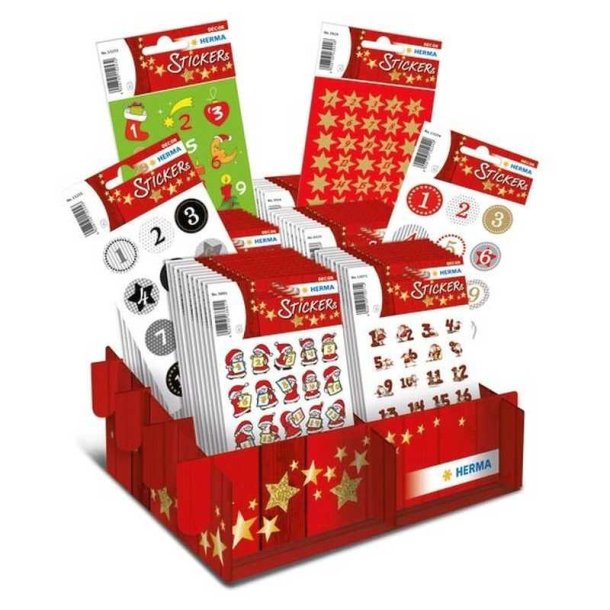 Herma Decor stickers - julekalender - display med 60 stk.