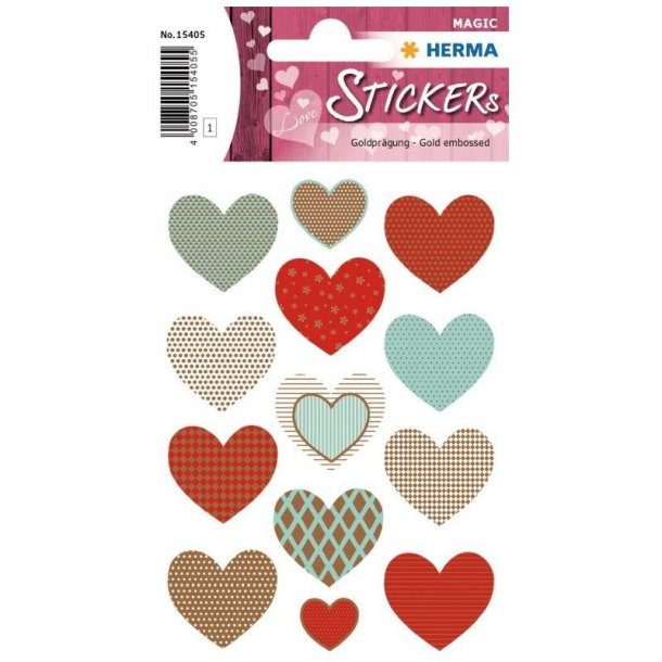 Herma Magic stickers - Valentines dag hjerter - 1 stk.